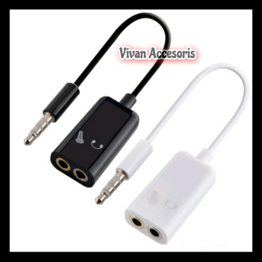 Jack 3,5MM Spliter to Dual 3,5MM Audio Jack Aux Mic