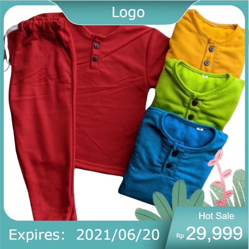 PART ll ECER SETELAN KIANO POLOS CELANA PANJANG BEBAS PILIH WARNA / SET KIANO PANJANG (UNISEX)