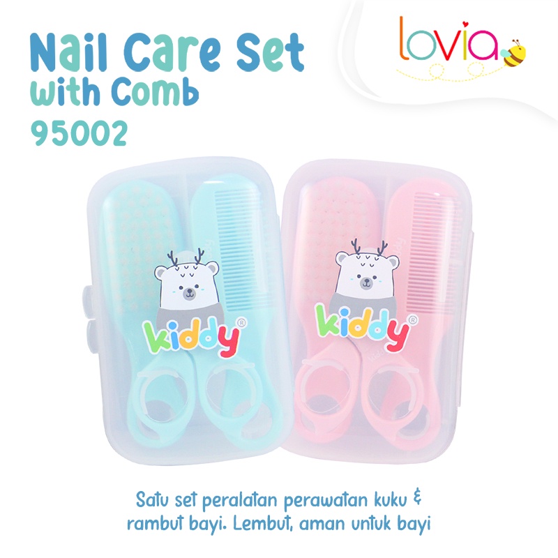 Kiddy Manicure Set 5 In 1 Dengan Sikat / Nail Care Set / Perlengkapan Manikur Bayi / 95002