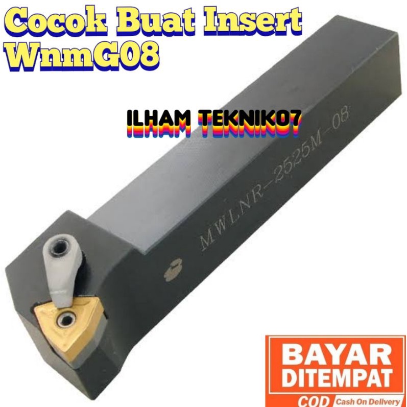 holder Bubut luar kanan.pahat bubut kanan.holder mwlnr2525M-08 dudukan insert WNMG08 rumah insert WN
