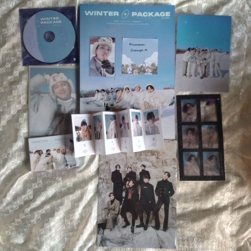 BTS Winter Package 2021 Winpack 21 Fullset Pc Namjoon Photo Film Jungkook RM JK Photocard Minus Pouch Wappen