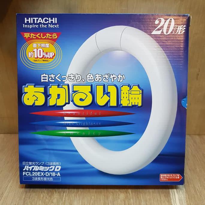 BERKUALITAS LAMPU TL RING HITACHI 20 WATT PUTIH