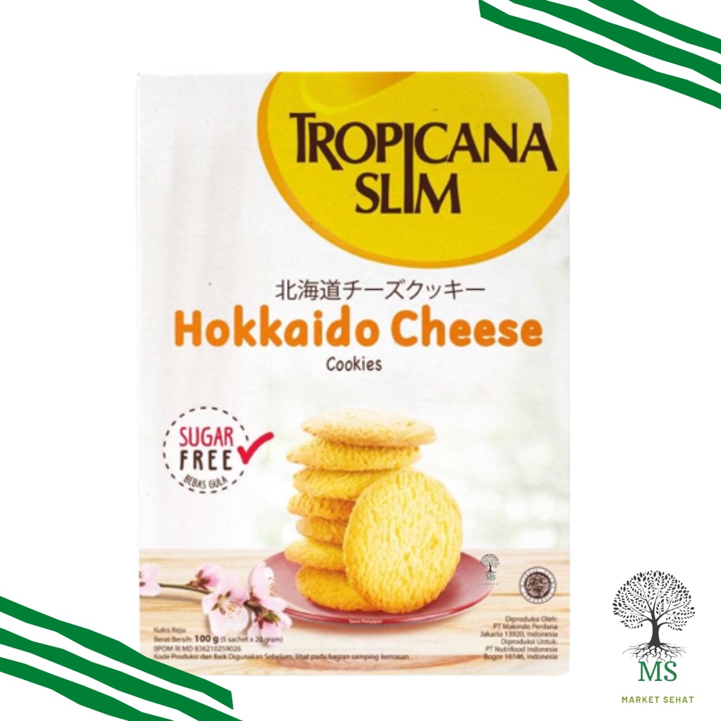 

Tropicana Slim Hokkaido Cheese Cookies (5 Sch) - Snack Bebas Gula, 100 Kalori