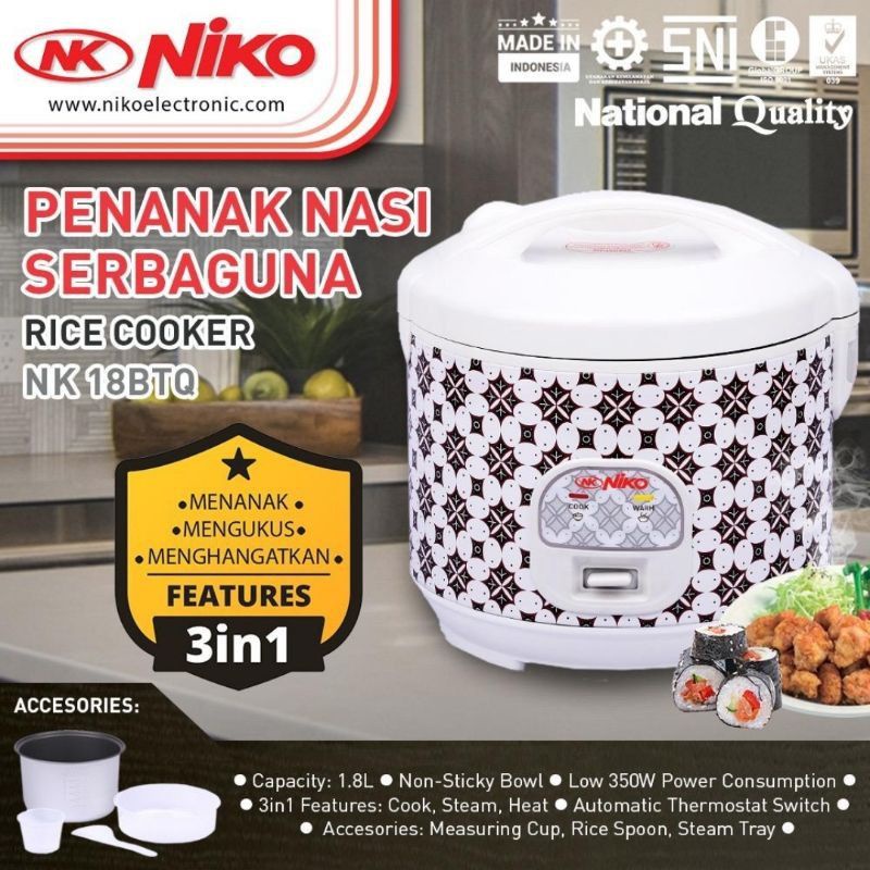 NIKO Magicom 1.2 Liter , Magi Com , Penanak Nasi Rice Cooker