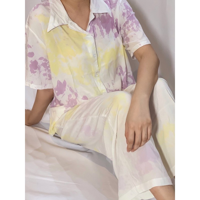  TIE  DYE  Lengan pendek  Celana  Panjang  Shopee Indonesia