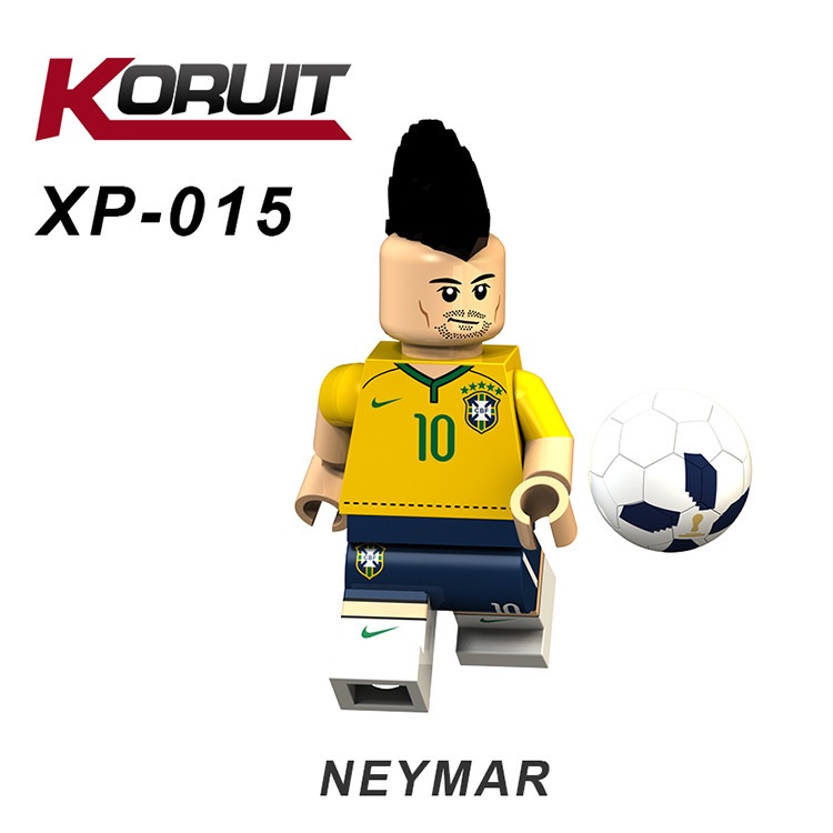 Mini Figure Ronaldo Messi Neymar Beckham Sepak Bola Qatar 2022 Modric Cavani KT1003