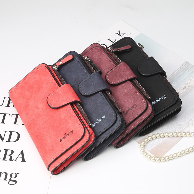 ORIGINAL BAELLERRY ANNA WALLET 2345 DOMPET PANJANG WANITA BAHAN LEMBUT MUAT HP