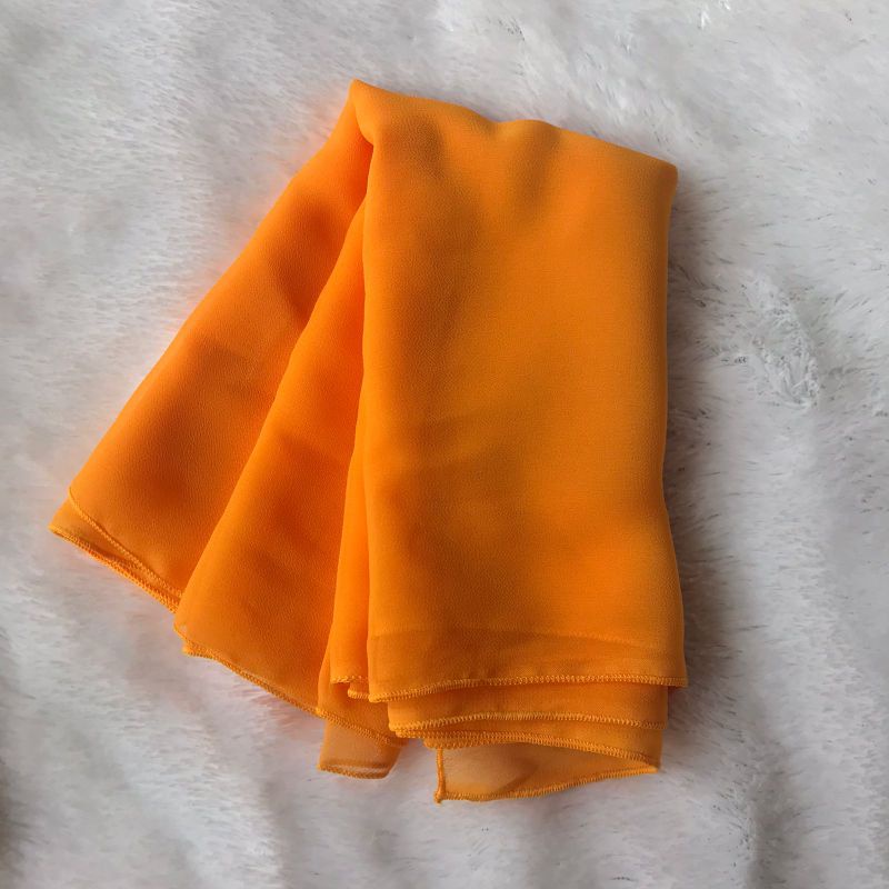 Selendang bali 2,5 m | Selendang crep cerah warna warni-Kunyit