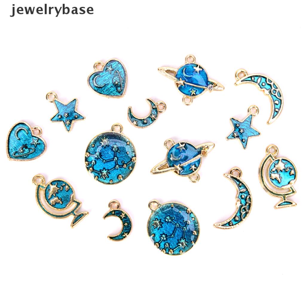 10pcs / Set Liontin Enamel Alloy Seri Universe Untuk Kerajinan Perhiasan Charms