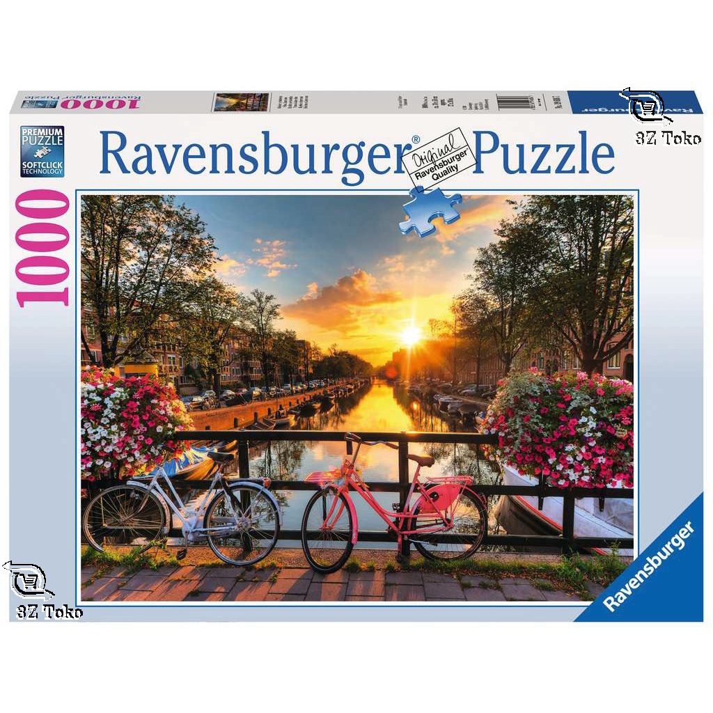 Jigsaw Puzzle: Ravensburger - Bicycles in Amsterdam - 1000 Piece