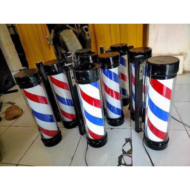 barberpole, lampu barbershop lampu potong rambut lampu hias