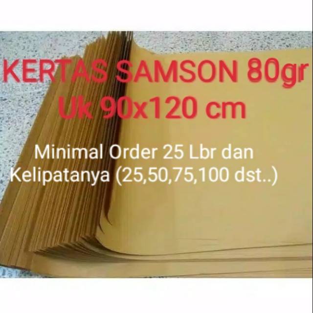 

Kertas Samson Coklat 80 Gr Uk 90x120 cm /Kertas Bungkus / Kertas Pola Jahit /Kertas dekorasi