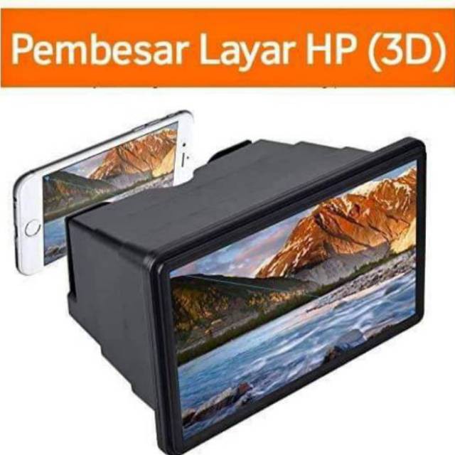 Kaca Pembesar Proyeksi Layar HP/Smartphone 3D Portable F2