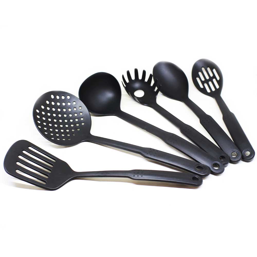 FM - Kitchen Set Tools | Spatula Set Isi 6 PCS  Warna Hitam | Utensil Spatula Set