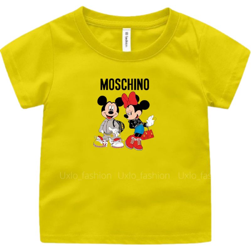 BAJU KAOS ANAK PEREMPUAN CEWEK LENGAN PENDEK MURAH IDEAL UMUR 2 3 4 5 6 7 8 9 TAHUN MOTIF MICKEYMOUSE CUTE UKURAN S M L XL