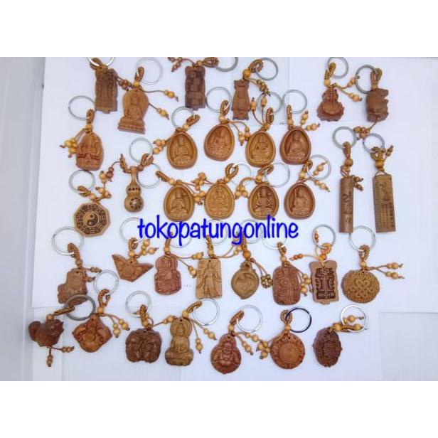Gantungan Kunci Kayu Patkua Yin Yang