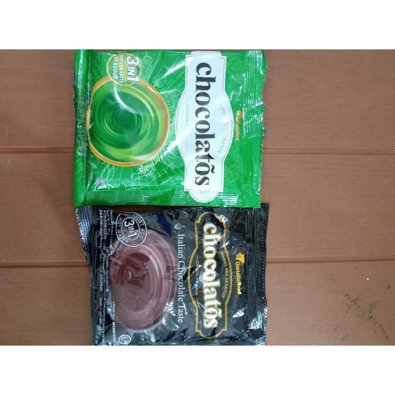 

Chocolatos sachet rasa coklat/greentea (matcha)