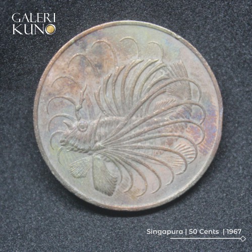 Uang Kuno Koin Kuno Singapore 50 cents 1967