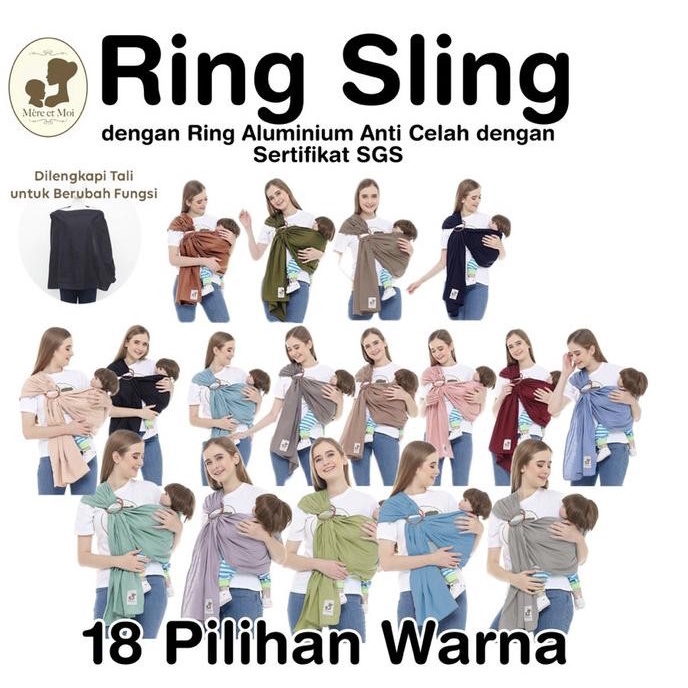 Mere - Gendongan Ring Sling Tanpa Celah Mere et Moi / Ring Sling Multifungsi