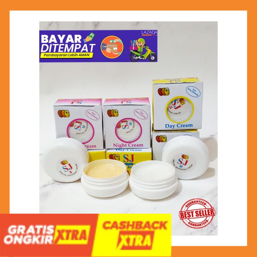 NEW BEST SELLER - Cream SJ Whitening Sinjung - Sin Juang Cream Siang Dan Cream Malam ORIGINAL