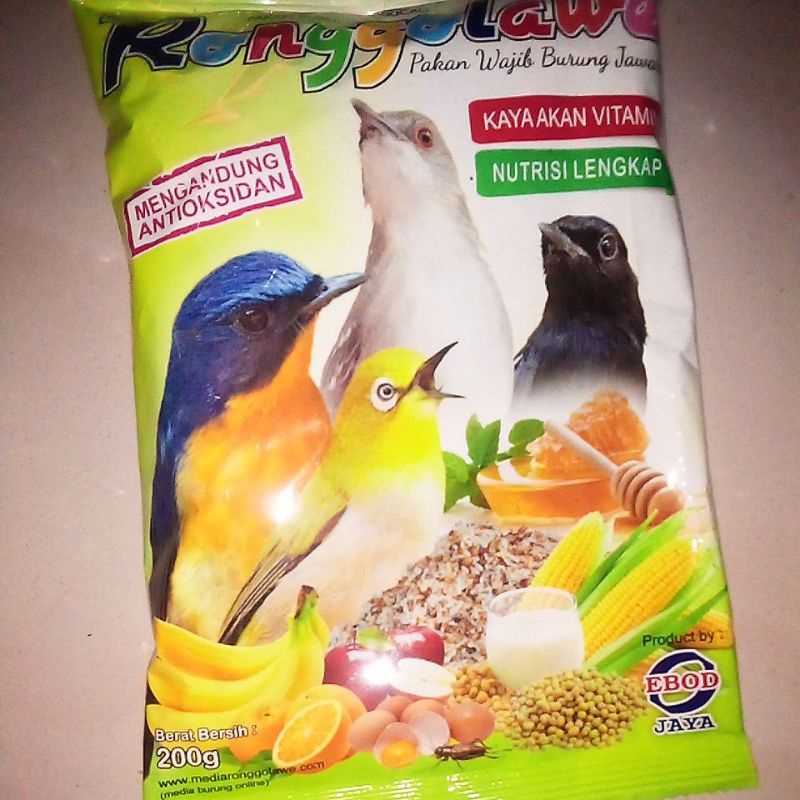 pakan burung pleci oriental white eye Ronggolawe Ebod jaya