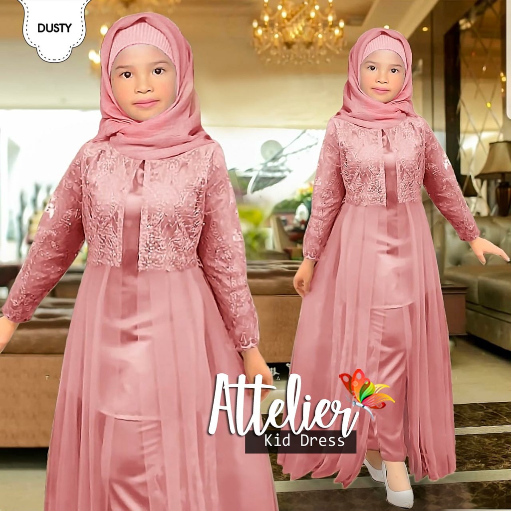 SET KID ATTELIERA / SETELAN ANAK BRUKAT / WANSET MUSLIM ANAK TERBARU / WANSET BRUKAT ANAK / SETELAN 