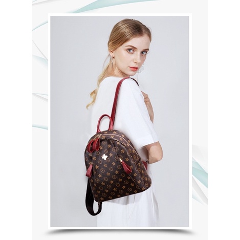 BJ65712 - COFFEE - TAS RANSEL PUNGGUNG WANITA FASHION IMPORT MODIS ELEGAN TERMURAH TERLARIS TERBARU BAGSTORE JAKARTA TAS BATAM ZC5712