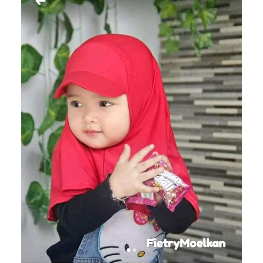 jilbab anak bayi perempuan instan lucu JILTOP allsize 0-2 tahun hijab anak bayi perempuan instan/ kerudung anak perempuan