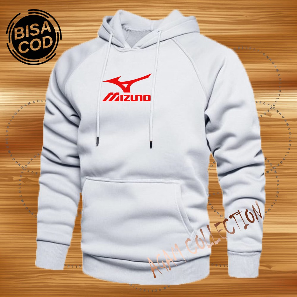 Agam collection Sweater Hoodie Distro Mizuno Premium Text Merah Pria Wanita