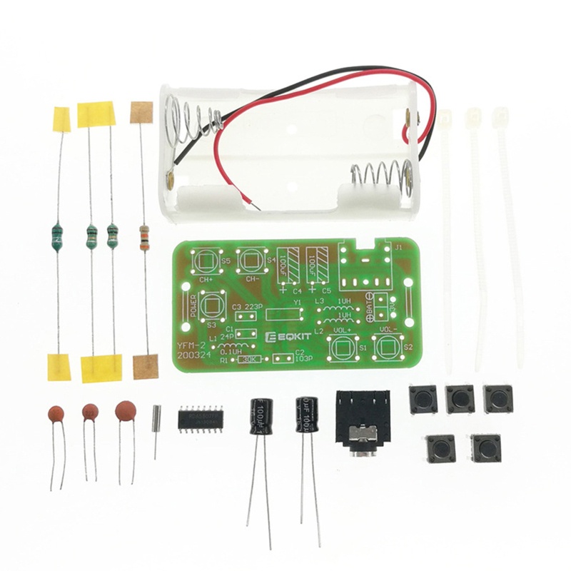 Btsg 76-108MHz FM Stereo Radio DIY Kit Wireless FM Receiver Modul Frekuensi Modulasi Elektronik Solder Praktek P