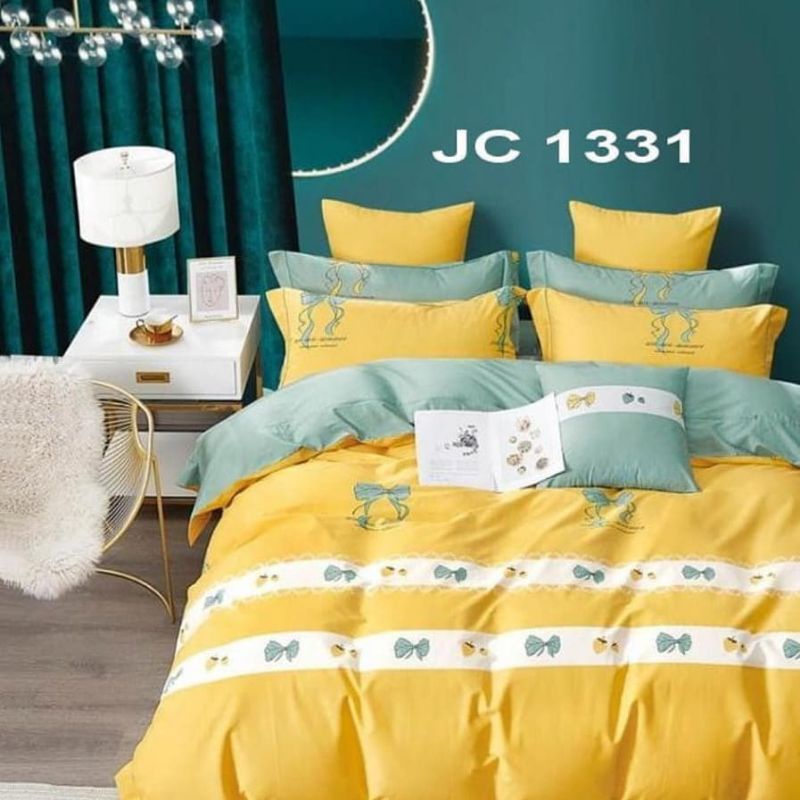 Seprei katun Jepang motif abstrak