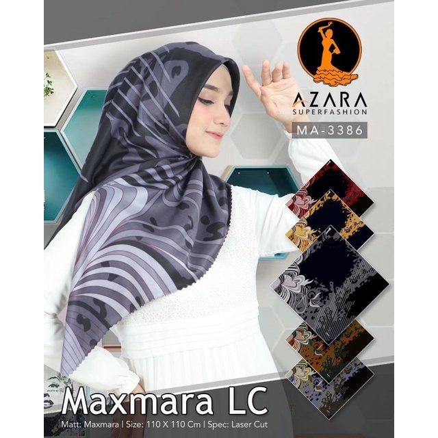 Hijab Segi Empat Motif Hitam Putih / JILBAB SEGIEMPAT SILK POLYCOTTON-Desain 8