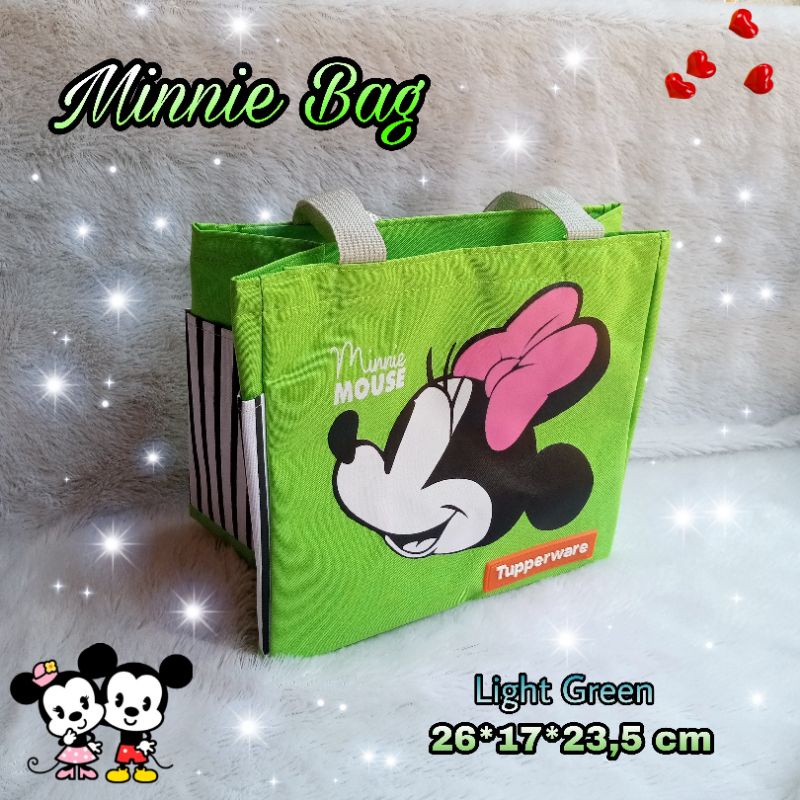 Tas bekal Minnie Mouse ( Zipper bunga Es ) / Minnie Mouse Tas Tupperware