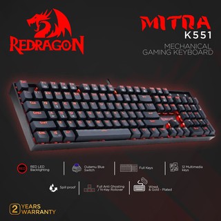 Redragon Gaming Keyboard Mechanical MITRA - K551 VTS3J3