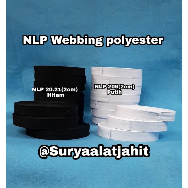 NLP Webbing Polyester 3/4in (2cm) motif Polos =rp.15.000/1pcs