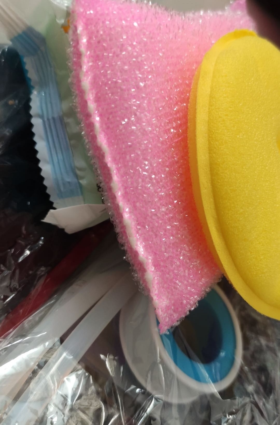 40 Gr Spon Sponge Cuci Piring Warna Warni Model Bantal