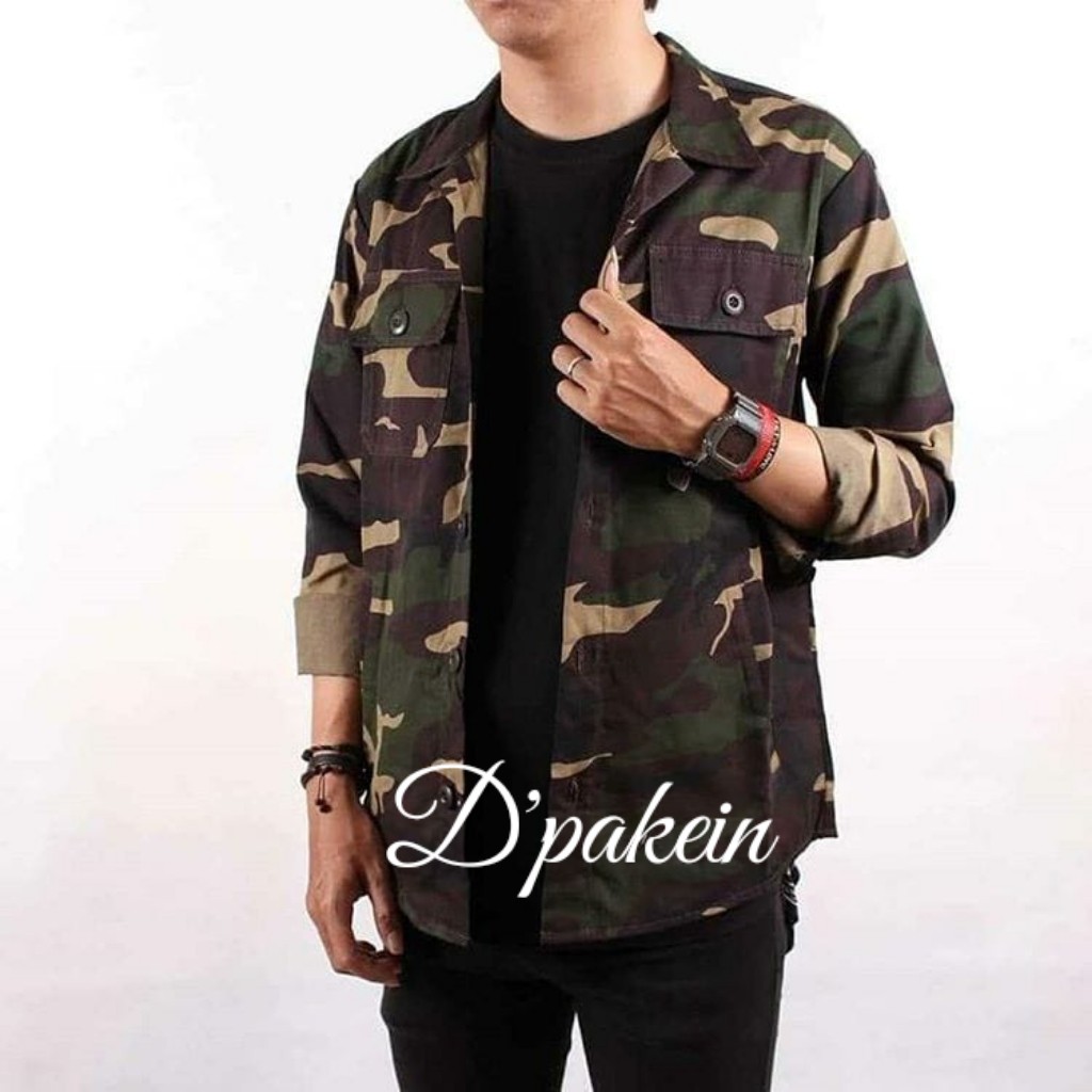 jaket canvas loreng jaket semi parka wolv