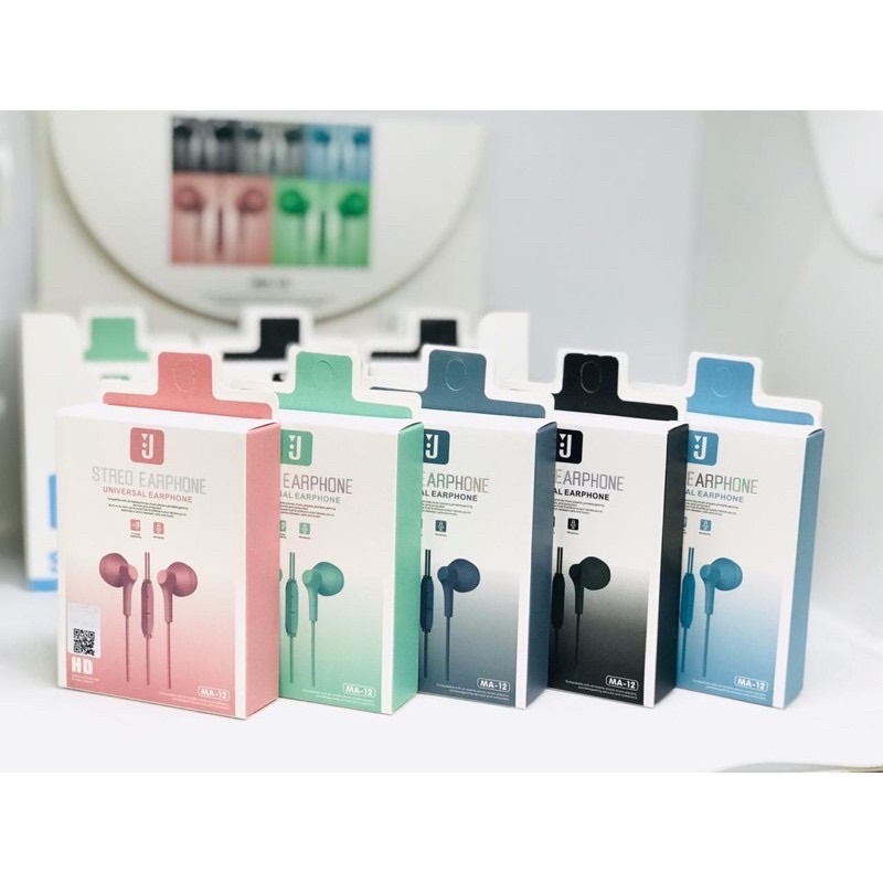 SEN-HANDSFREE J MA12 MAKARON EARPHONE BY MA-12 ORIGINAL MUST RANDOM COLOUR