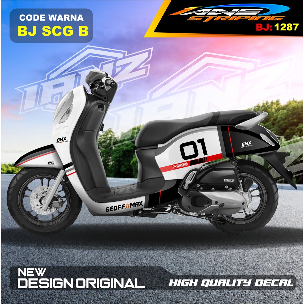 STICKER HONDA SCOOPY FULL BODY / STICKER VARIASI SCOOPY ELEGANT/ STICKER TERBARU