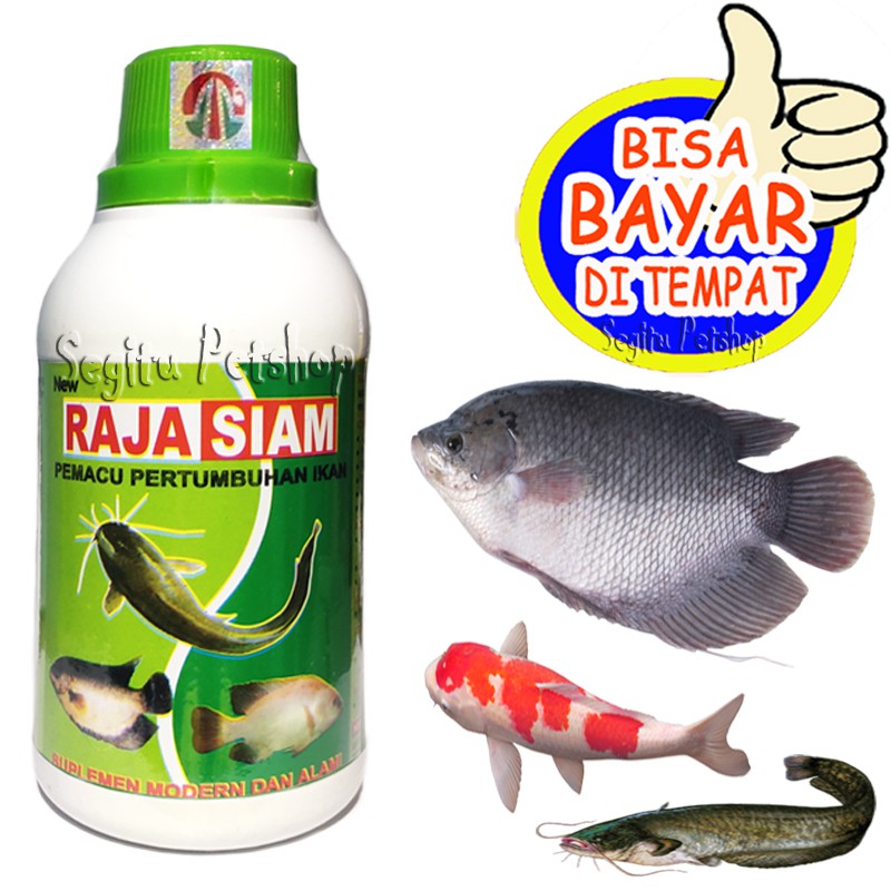 VITAMIN PERTUMBUHAN IKAN MAS NILA LELE PATIN BAWAL GURAME PENGGEMUK RAJA SIAM