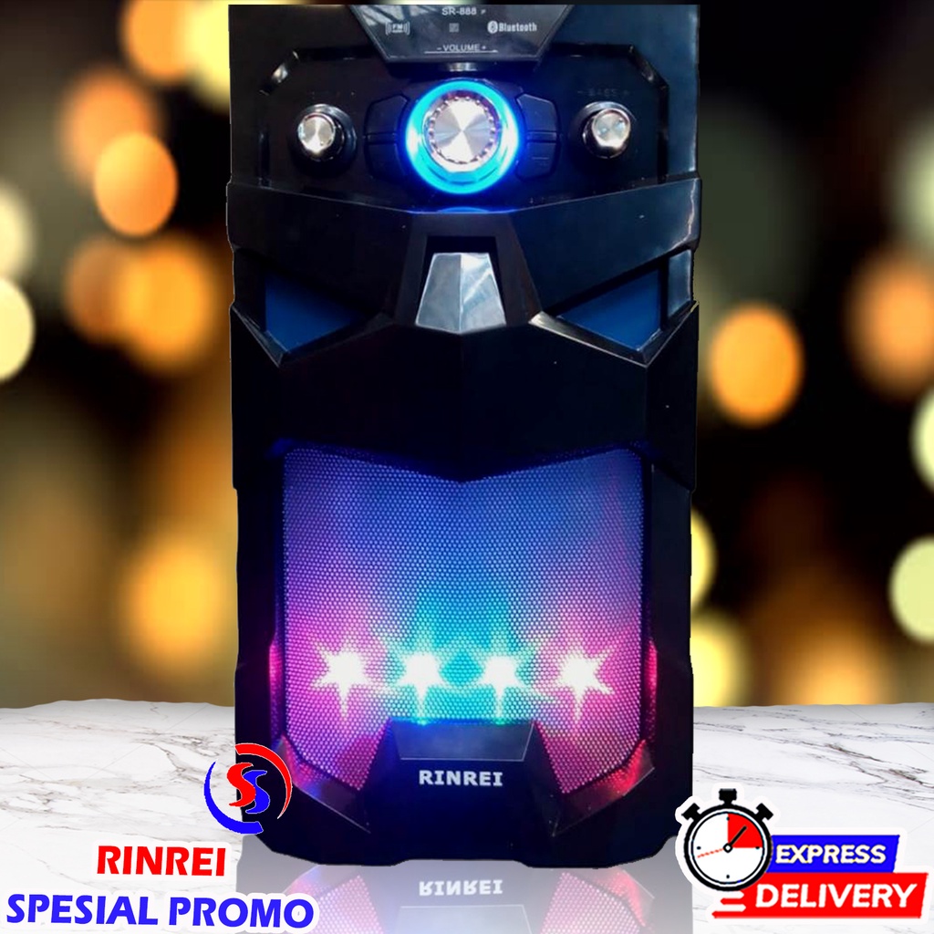 SPEAKER BLUETOOTH RINREI 888 GARANSI 12 BULAN RESMI