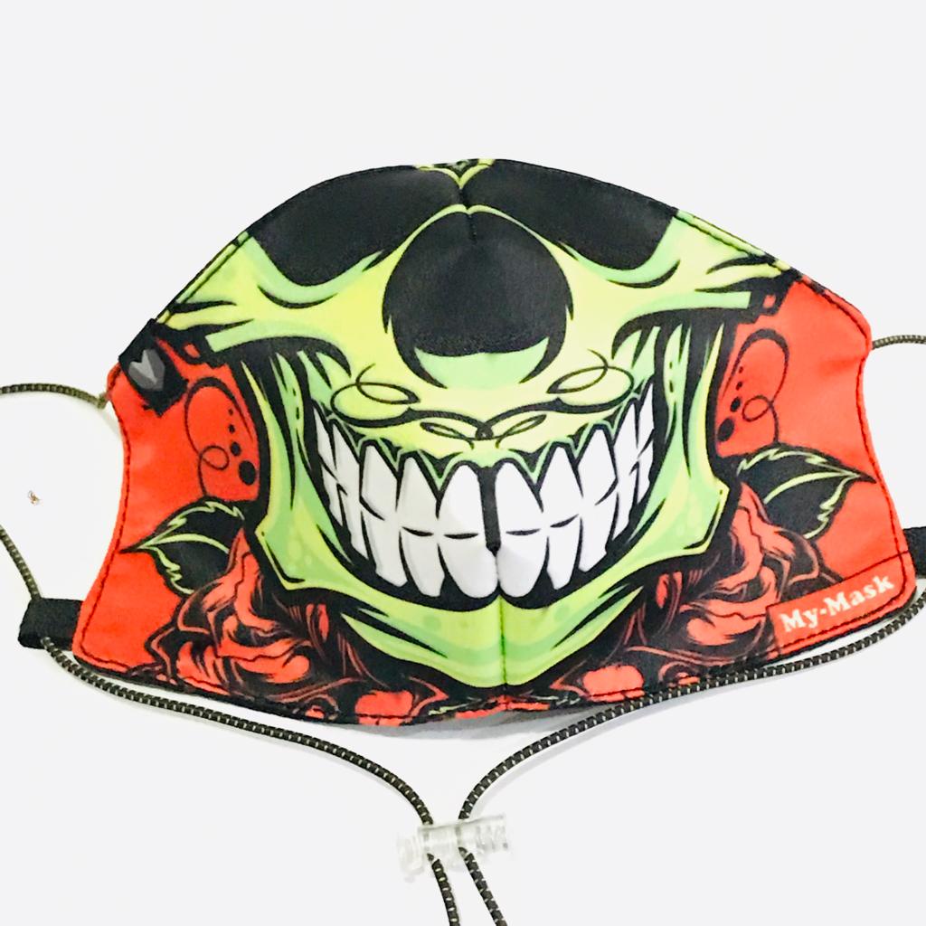 Showme Masker Full Print Premium SMILE AND ROSES