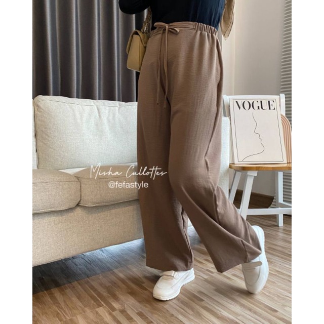 KULOT POLOS - MISHA CULLOTTES by fefastyle - BAHAN CRINCLE AIRFLOW