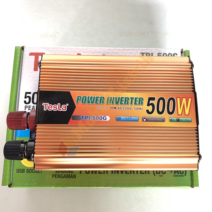 Power Inverter Tesla 500 Watt 500W DC 12V to AC 220V  Murah