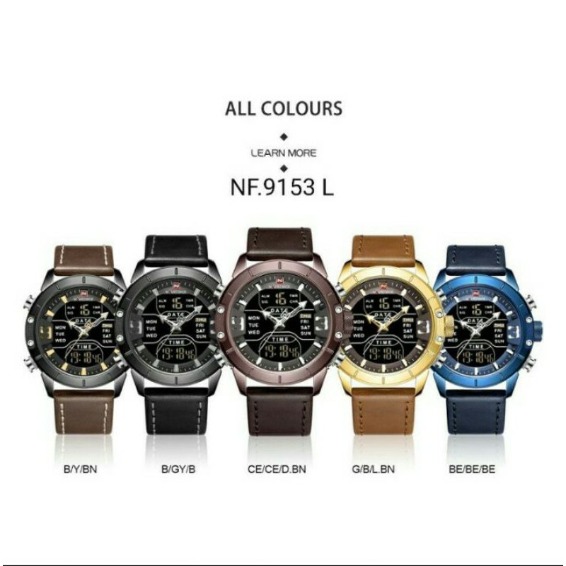 JAM TANGAN PRIA NAVIFORCE 9153 KULIT ORIGINAL