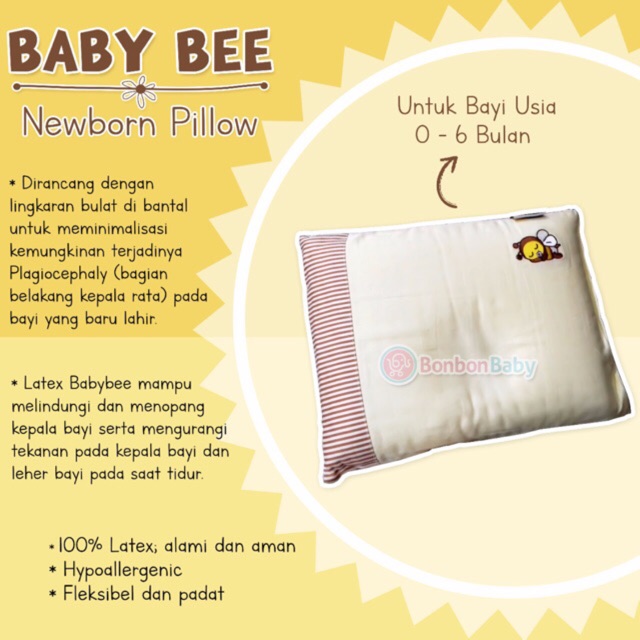 Bantal peyang Babybee newborn pillow