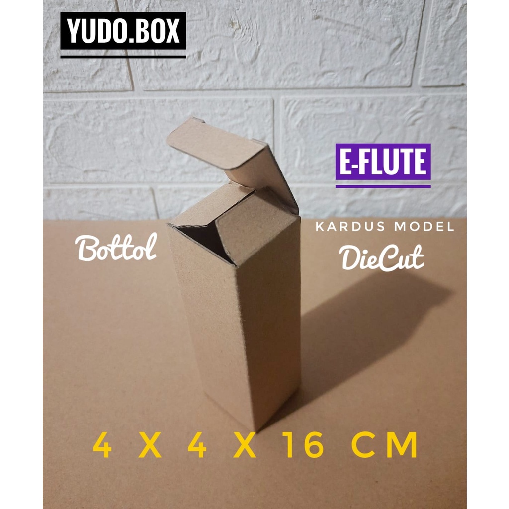 

kardus karton uk. 4 x 4 x 16 cm model diecut botol