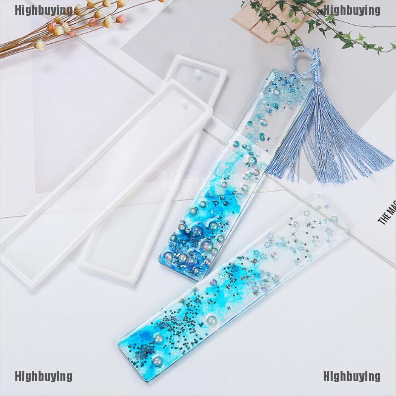 Hbid Glory Rectangle Silicone Bookmark Mold DIY Making Epoxy Resin Jewelry DIY Craft Mould Jelly