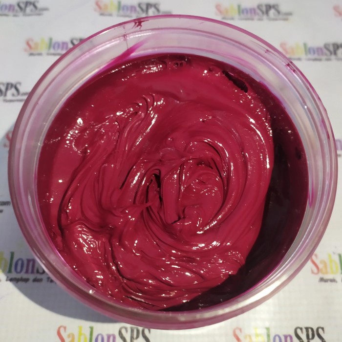

Jualan Tinta Sablon Plastisol Rubix Dark Magenta Magenta Tua 200Gr Sale!!!