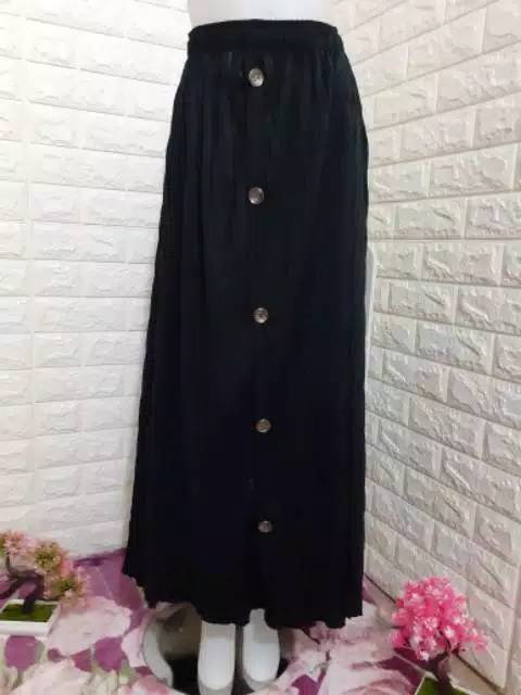 Aulia - Rok Plisket Kancing Premium Jumbo//Rok plisket Kancing